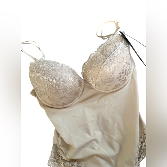 body beautiful Other - NWT Body Beautiful Shapewear Body Suit With Lace Womens Medium